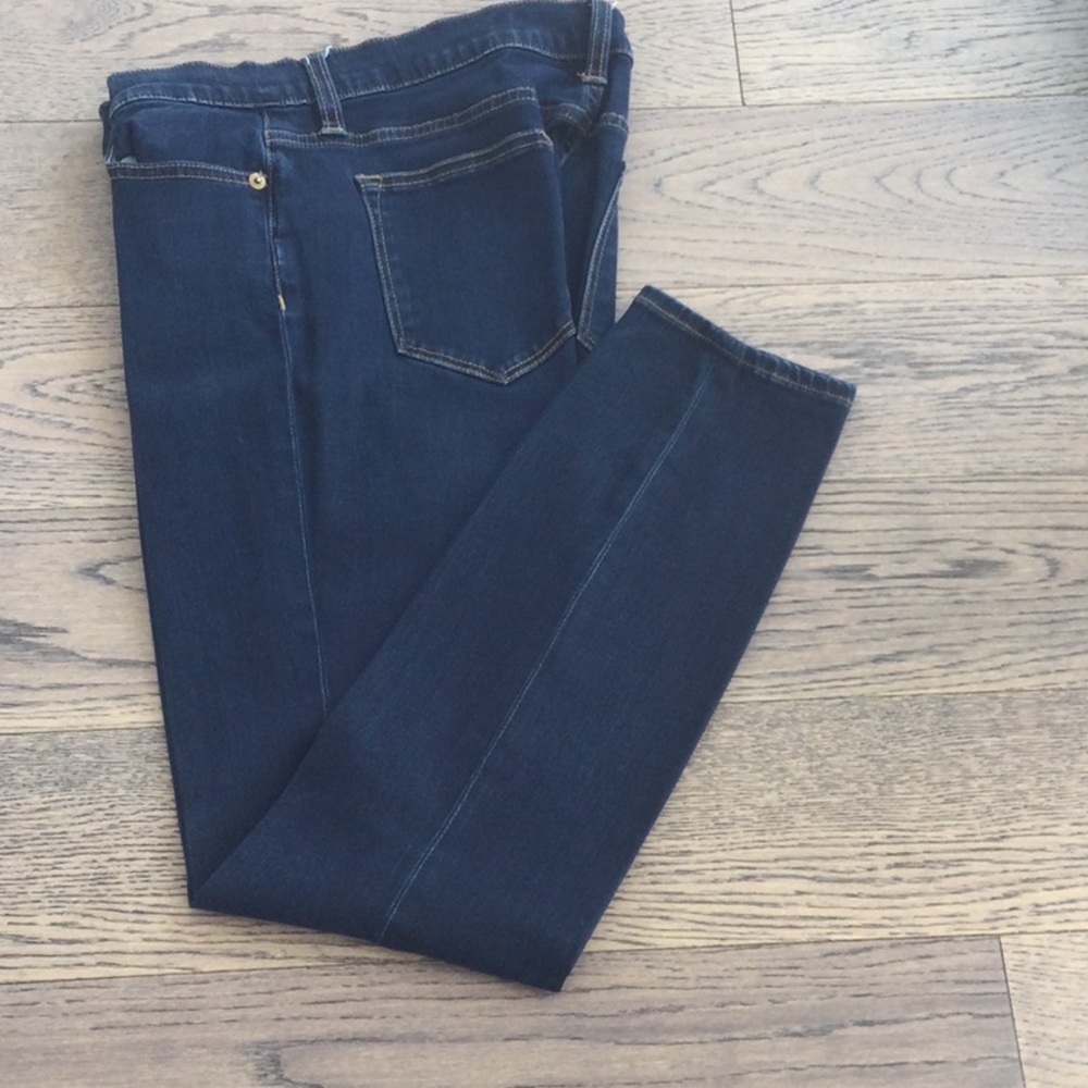 J. Crew dark wash toothpick jeans